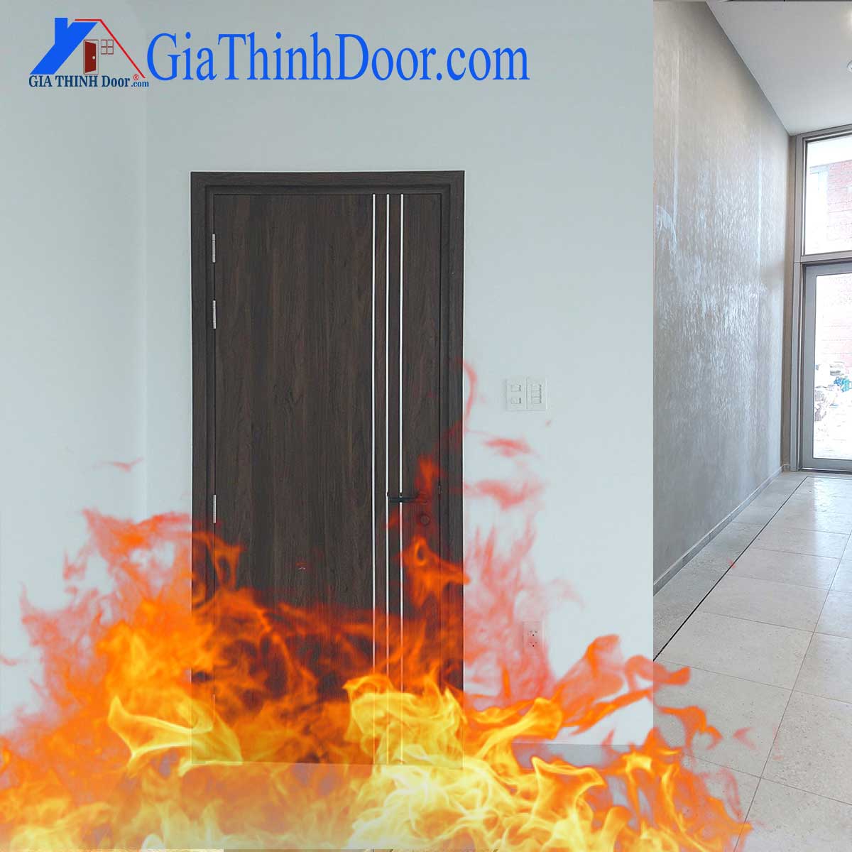 cửa gỗ chống cháy 