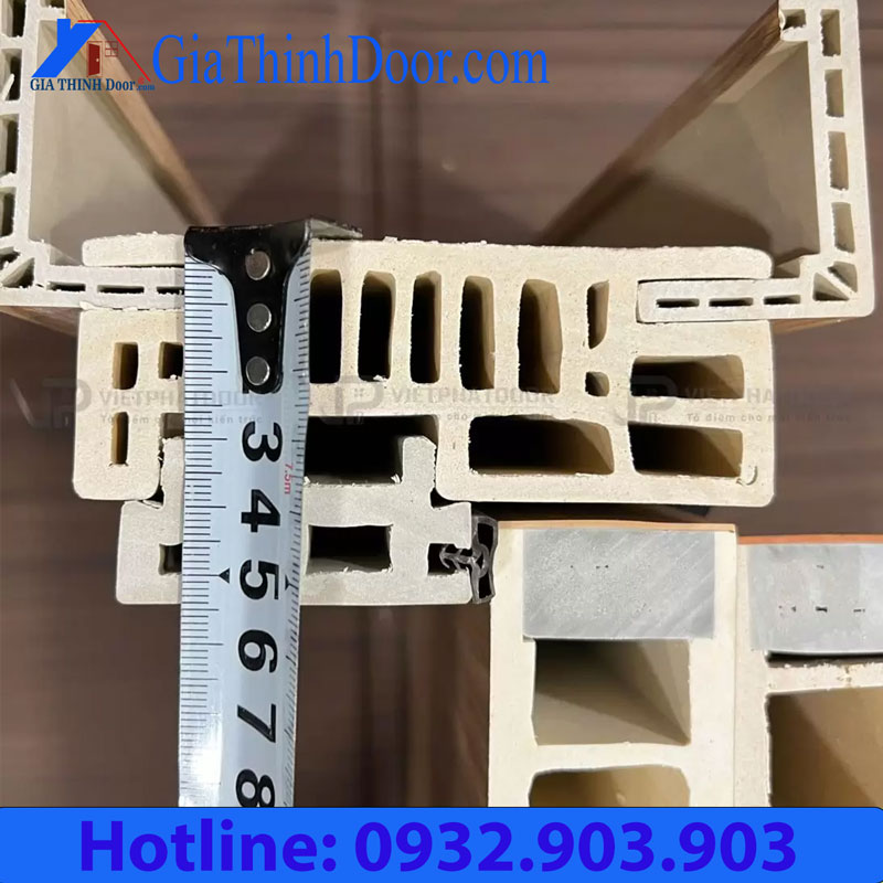 mặt cắt khung cửa composite