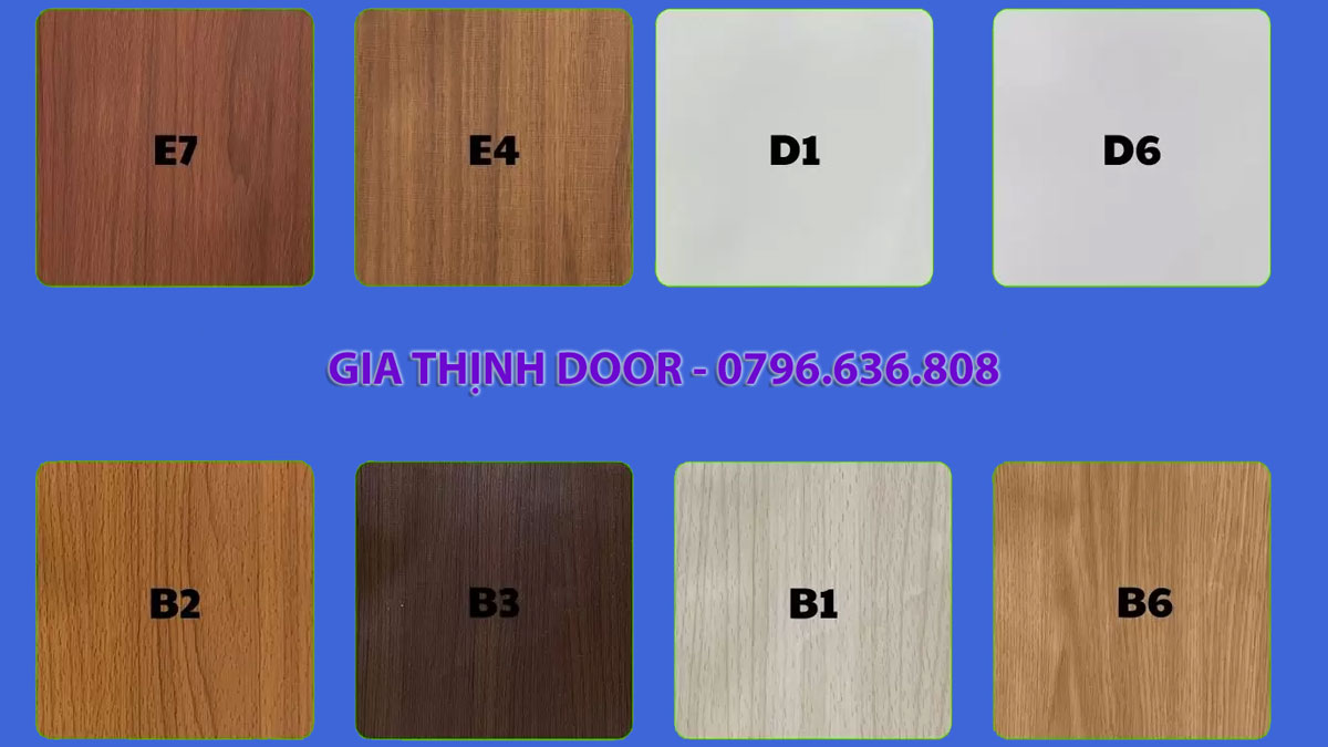 màu cửa compsoite phủ da vân gỗ